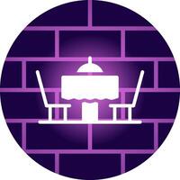 Dinner Table Creative Icon Design vector