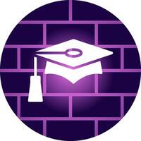 Graduation Cap Creative Icon Design vector