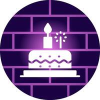 diseño de icono creativo de pastel de cumpleaños vector