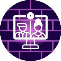 Online Interview Creative Icon Design vector