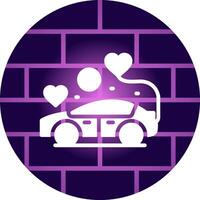 Wedding Car Creative Icon Design vector