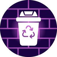 Recycling Bin Creative Icon Design vector