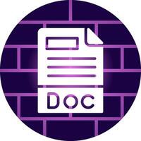 Doc File Format Creative Icon Design vector