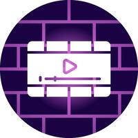 Video Player Creative Icon Design vector