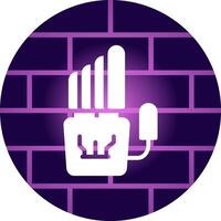 Robot Hand Creative Icon Design vector
