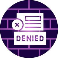 Denied Creative Icon Design vector