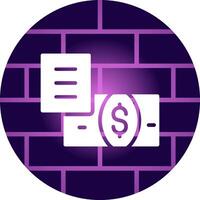 Bank Bill Creative Icon Design vector