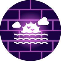 Sea Landscape Creative Icon Design vector