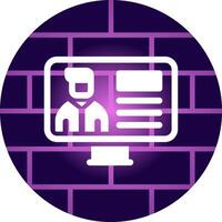 Online Lecture Creative Icon Design vector