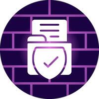 Secured Backup Creative Icon Design vector