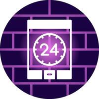 24 Hour Service Creative Icon Design vector