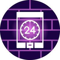 24 Hour Service Creative Icon Design vector