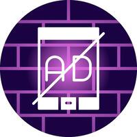 No Ad Creative Icon Design vector