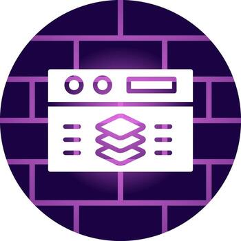 Full Stack Developer Creative Icon Design vector