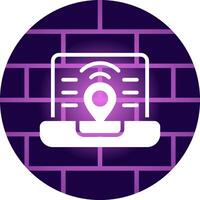 Digital Nomad Hub Creative Icon Design vector
