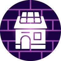 Solar House Creative Icon Design vector