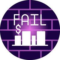 Business Fail Creative Icon Design vector