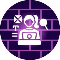 Blogger Creative Icon Design vector