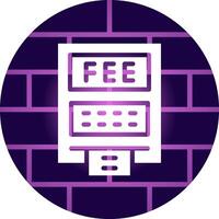 ATM Fees Creative Icon Design vector