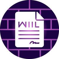 Last Will Creative Icon Design vector