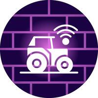 Smart Tractor Creative Icon Design vector