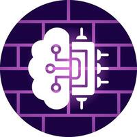 Brain Circuit Creative Icon Design vector