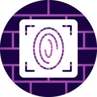 Fingerprint Scan Creative Icon Design vector