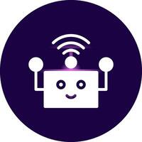 Robot Assistant Creative Icon Design vector