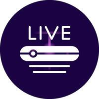 Live Stream Creative Icon Design vector