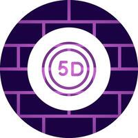 5D Data Storage Creative Icon Design vector