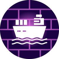 Cargo Ship Creative Icon Design vector