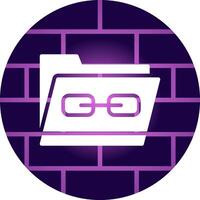Link Folder Creative Icon Design vector