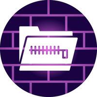 Zip Folder Creative Icon Design vector
