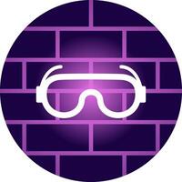 laboratorio gafas de protección creativo icono diseño vector