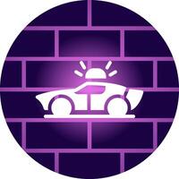 Police Car Creative Icon Design vector