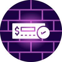 Cheque Deposit Creative Icon Design vector