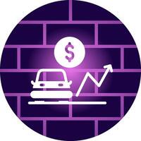 Car Loan Rates Creative Icon Design vector