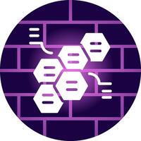 Alternating Hexagons Creative Icon Design vector