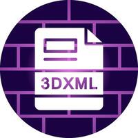 3dxml creativo icono diseño vector