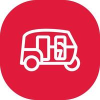 Rickshaw Creative Icon Design vector