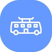 Tramcar Creative Icon Design vector