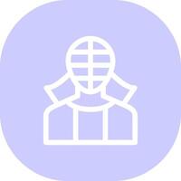 diseño de icono creativo de kendo vector