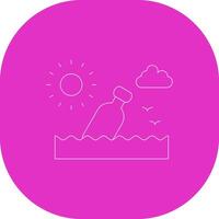 Message In A Bottle Creative Icon Design vector