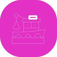 Fishing Boat Creative Icon Design vector