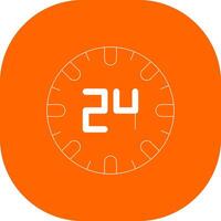 24 Hours Creative Icon Design vector