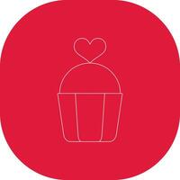 Valentines Cake Creative Icon Design vector