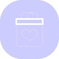 Valentines Bag Creative Icon Design vector