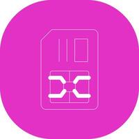 Simcard Creative Icon Design vector