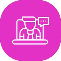 Online Interview Creative Icon Design vector