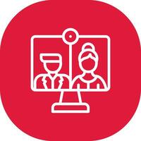 Online Interview Creative Icon Design vector